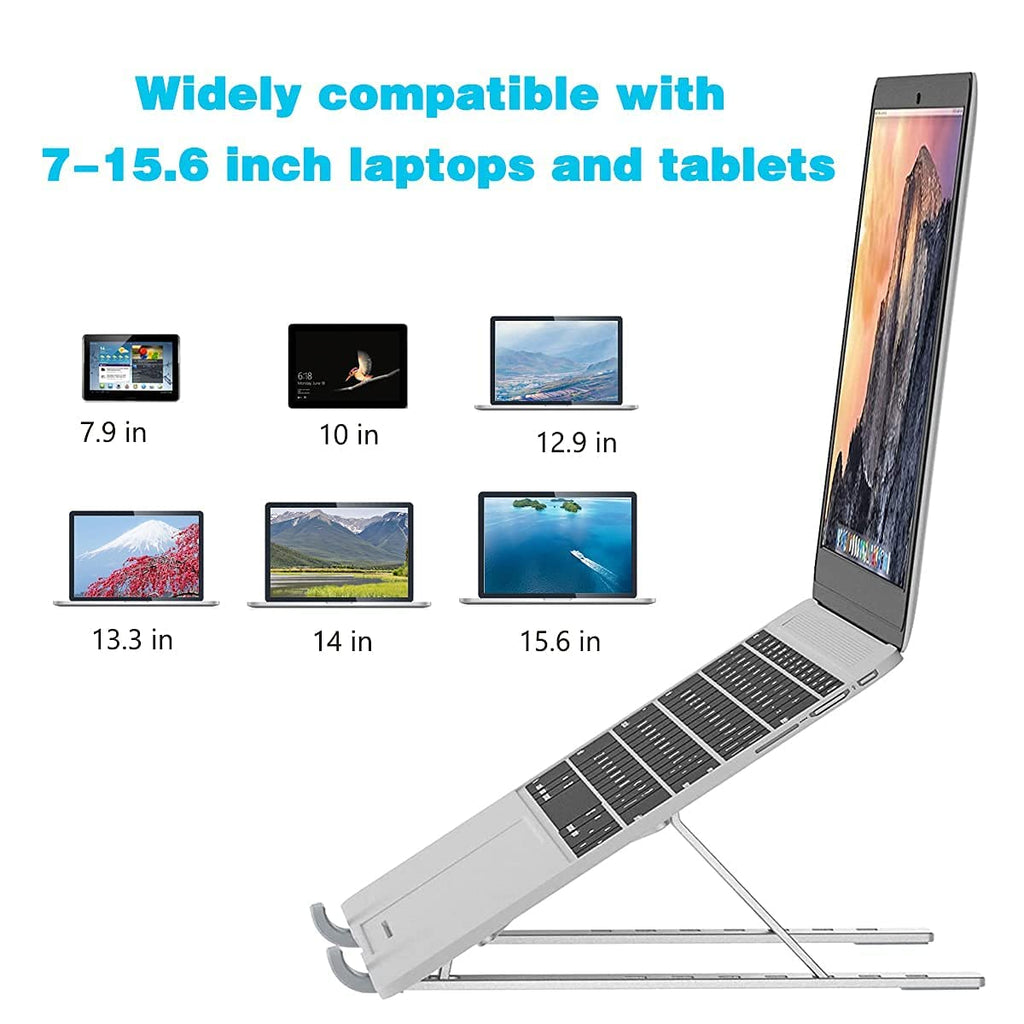 Foldable Aluminium Laptop Stand with 6 Adjustable Angles – VYBE Bazaar