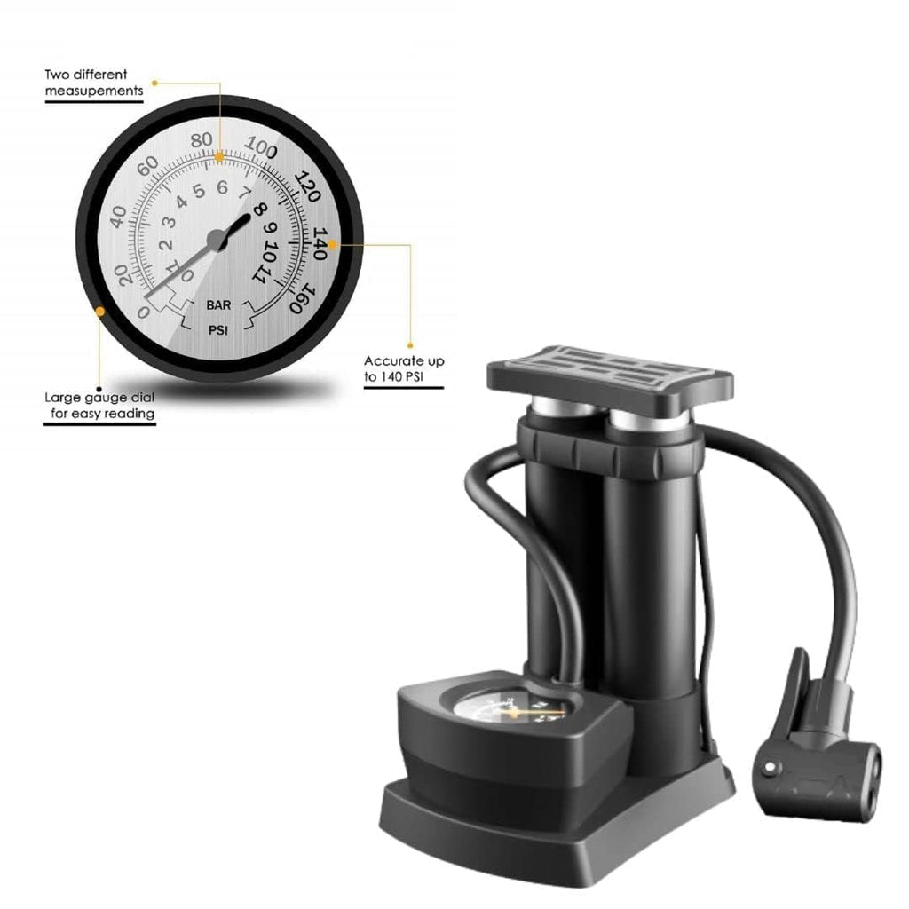 Foot pump pressure gauge diagram