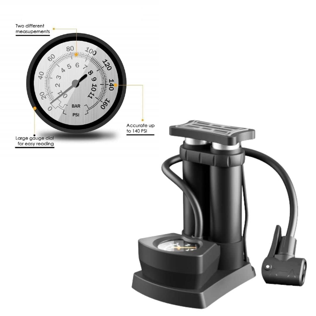 Foot pump pressure gauge diagram