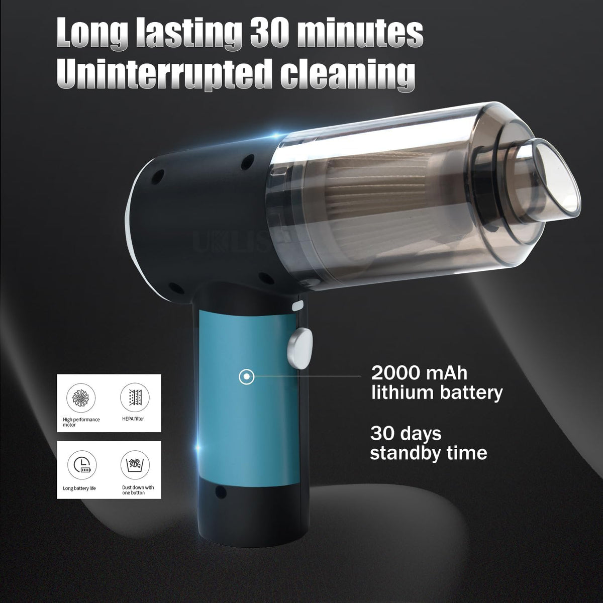 Rechargeable handheld vacuum cleaner supplier battery feature image